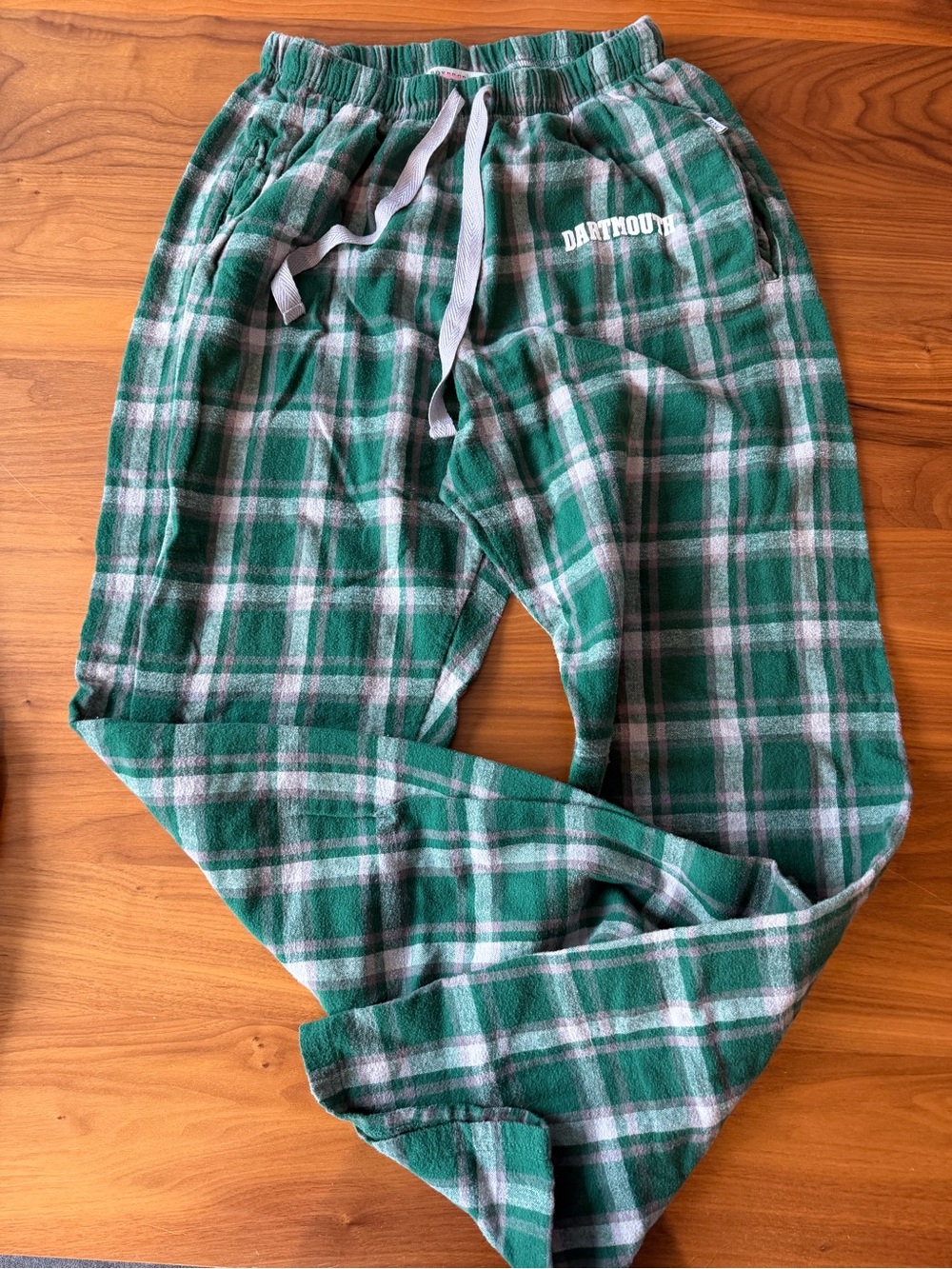 Dartmouth Boxercraft Green and White Plaid Flannel Lounge Pants medium